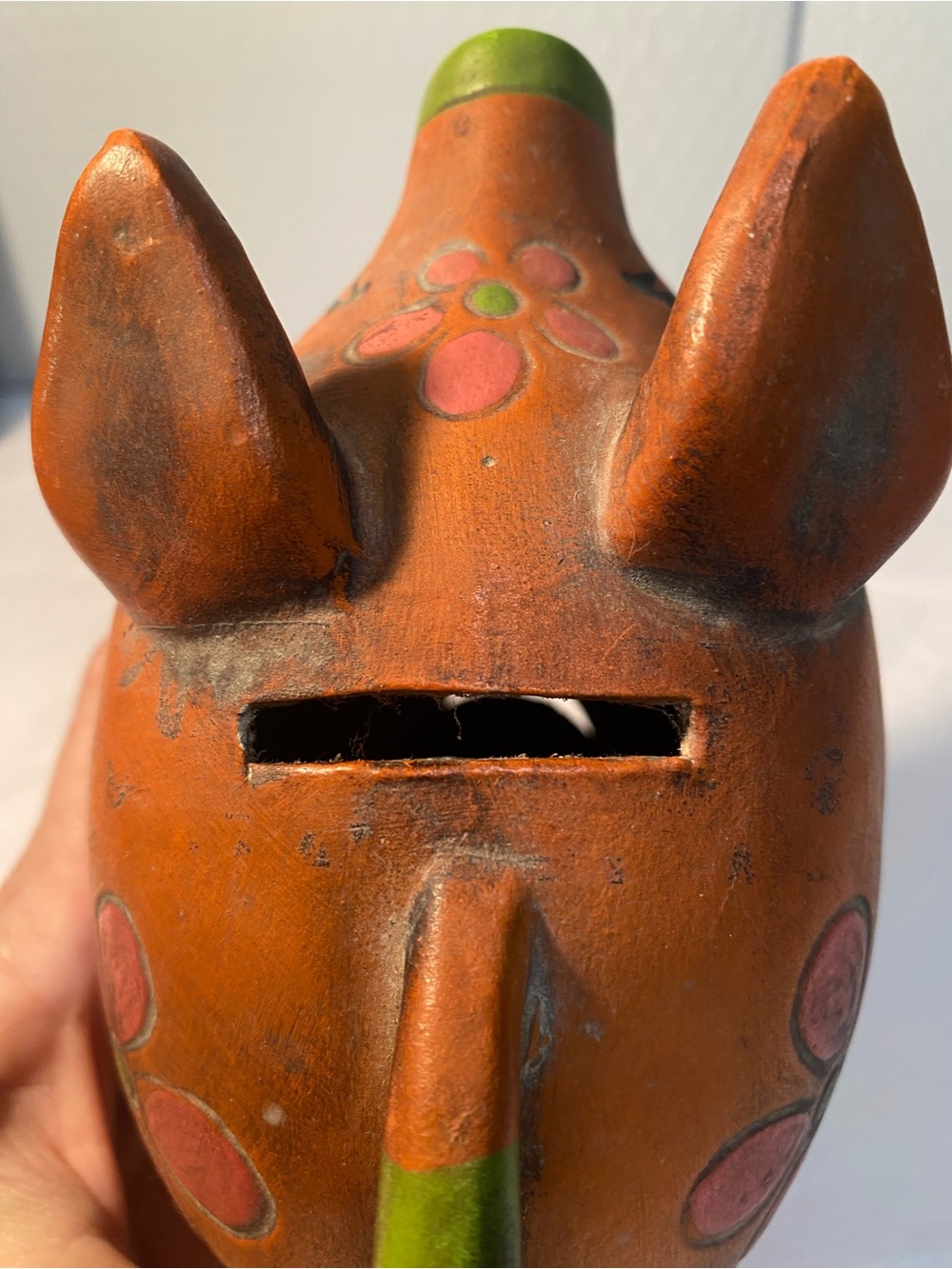 Vintage Chalk Ware Hand Painted Piggy Bank - Picture 4 of 7